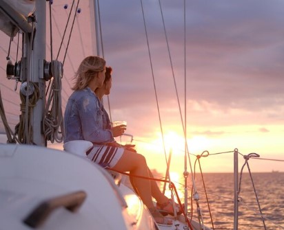 Atardecer en el mar